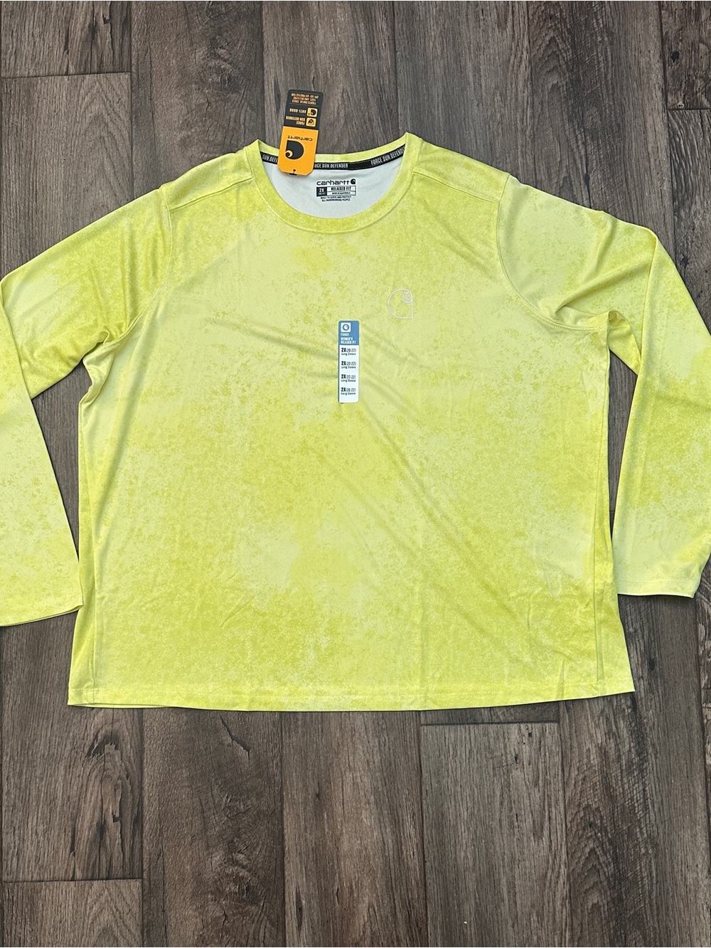 Carhartt Force Sun Defender Long Sleeve Shirt Women’s Size 2X(20-22) Yellow